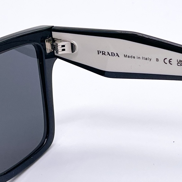 LNEW PRADA PR24ZS 1AB5S0 WOMEN’S SUNGLASSES PRADA PR 24ZS BLACK WHITE SPR 24Z - Picture 12 of 14